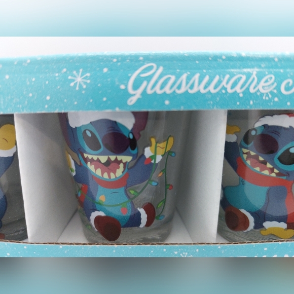 Set of 4 1.5oz Disney Christmas Stitch Shot Glass Drinkware Set - Picture 5 of 6